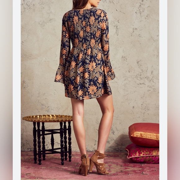 Tularosa Audrey Himalayan Floral Boho Style Dress, Size XS - Picture 2 of 13